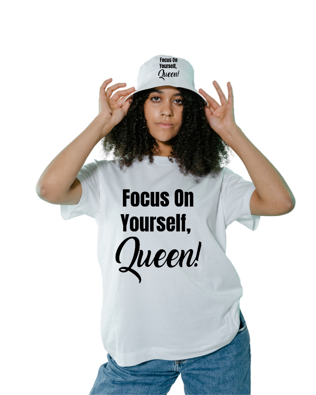 Focus On Yourself Queen Bucket Hat